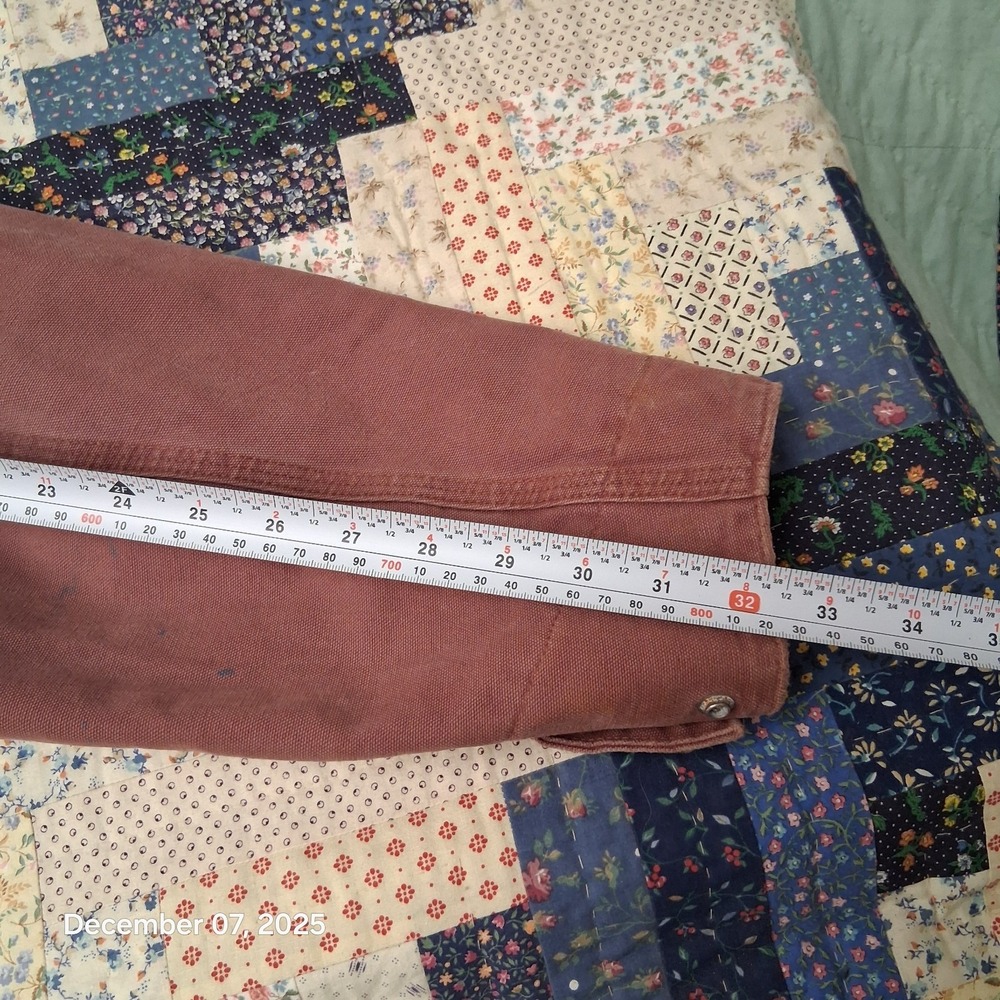 Vintage Carhartt JS1236 Redwood Detroit‎ Canvas Jacket Sheet Lined SZ Large Rare - Picture 14 of 15